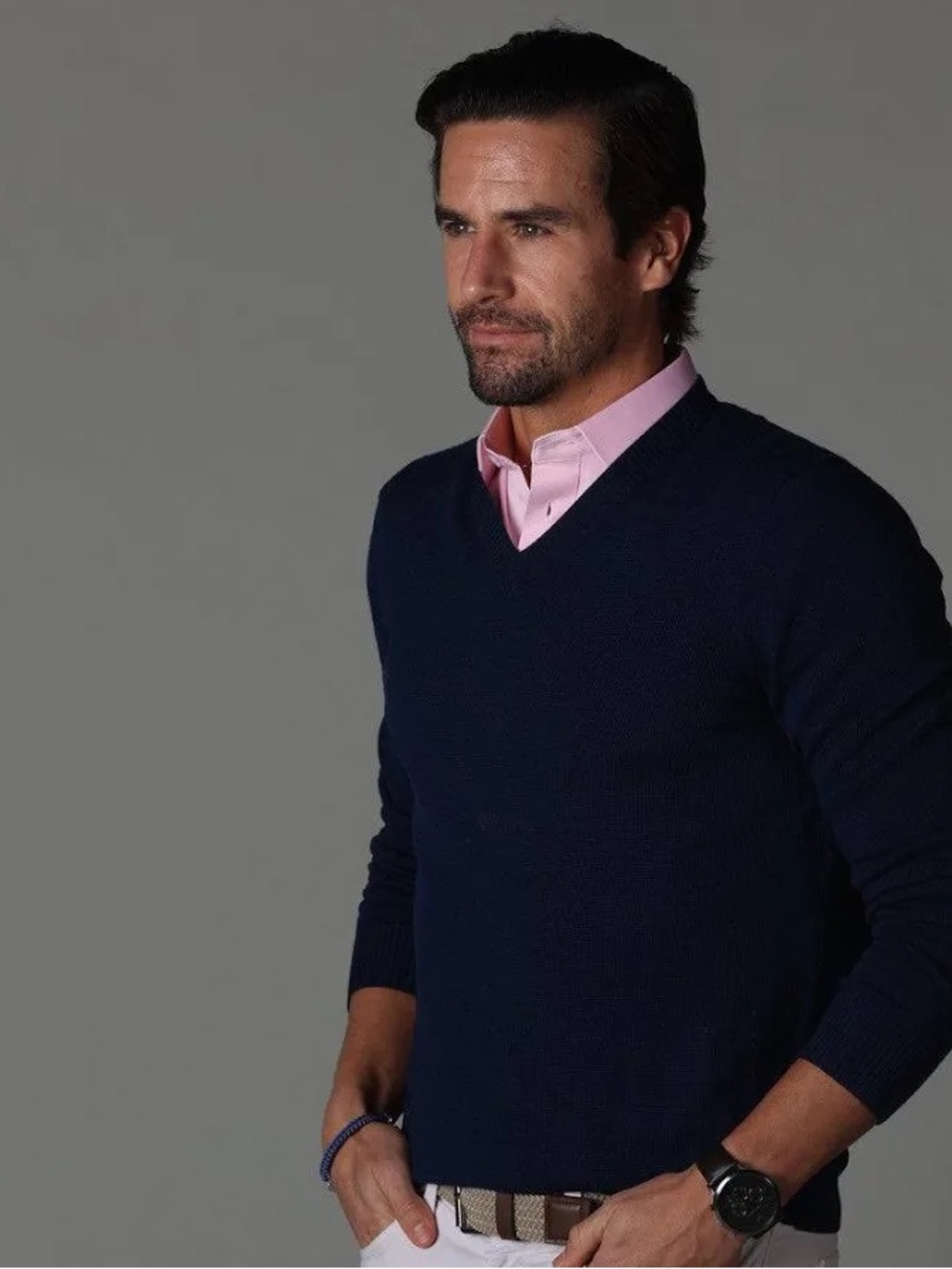 NWT Collars & Co. Semi-Spread Collar Polo Pink Men Size M Pink - Picture 6 of 6